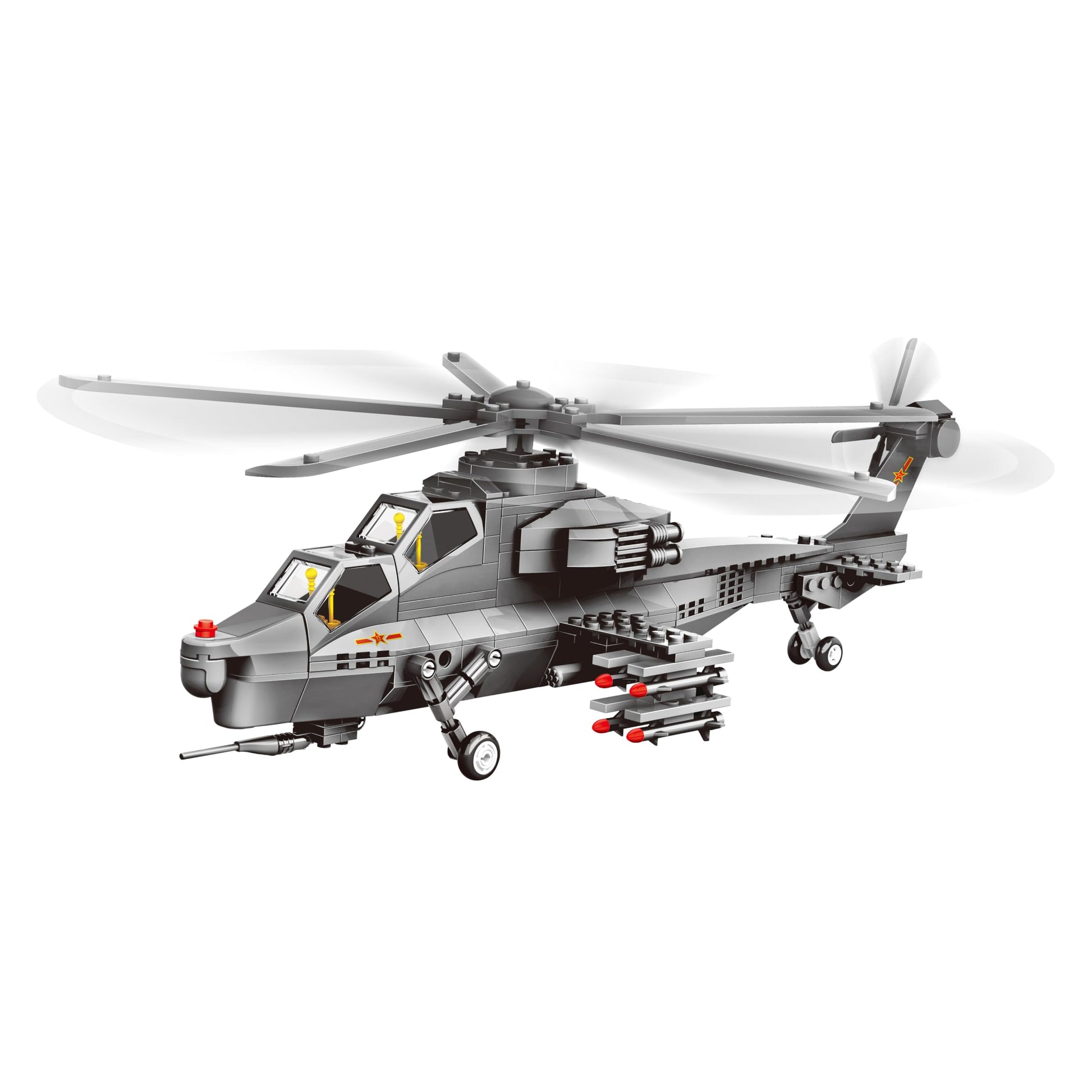 Attack Helicopter Air Force Building Block Set - 283-Pcs Helicopter Building Toys Set - Building Block Plane Toy for Kids Older Than 10 and Adults