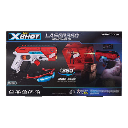 XSHOT Laser360° Double Laser Blaster Pack (2 Laser Blasters, 2 Goggles) by ZURU