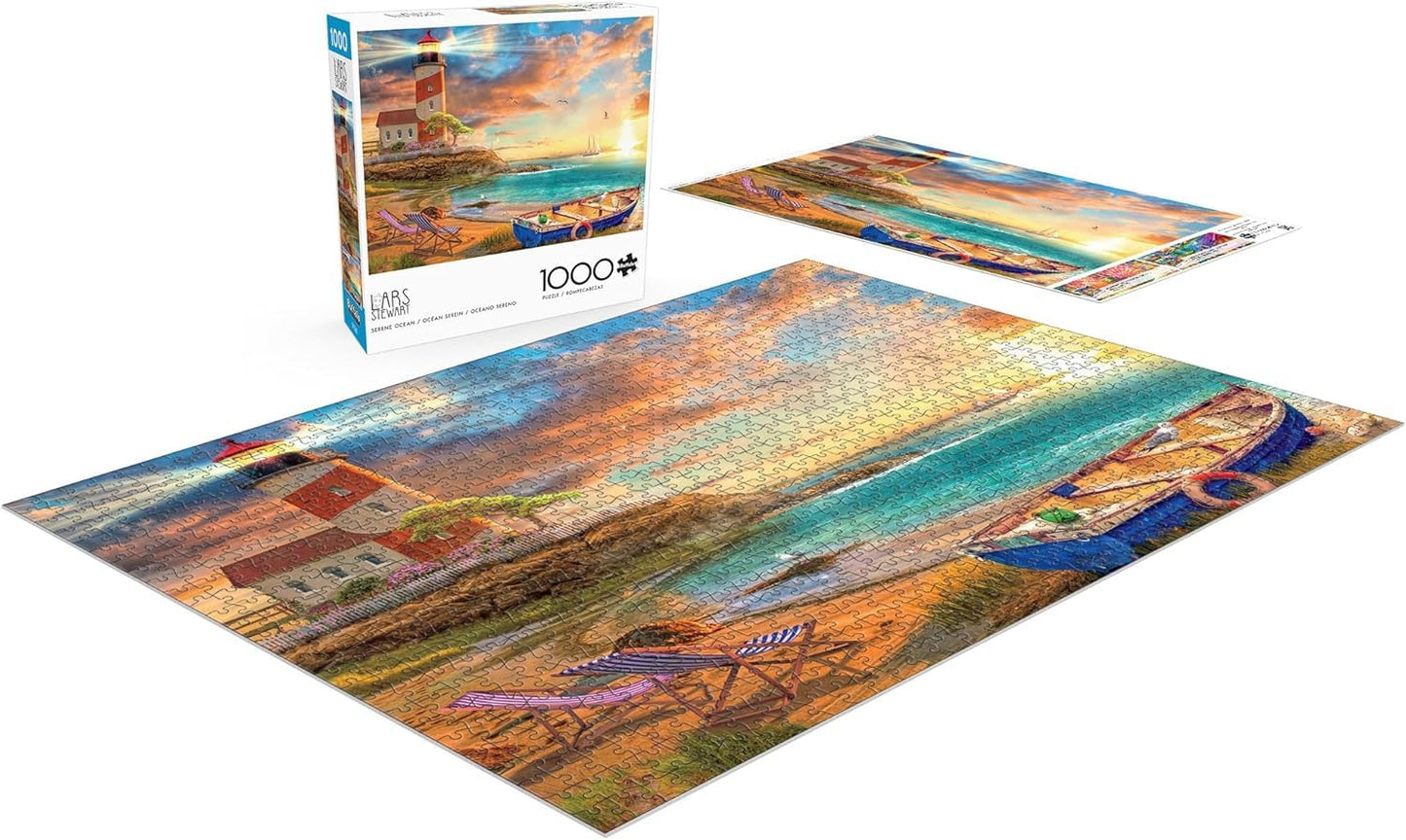 Buffalo Games - LARS - Serene Ocean - 1000 Piece Jigsaw Puzzle for Adults -Challenging Puzzle Perfect for Game Nights - Finished Size is 26.75 x 19.75