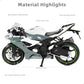 Risopen 1:12 Motorcycle Model Toy for Kawasaki Ninja ZX-6R Metal Die-cast with Plastic Motorcycle Model No Assembly Required Mini Finished Moto Gift