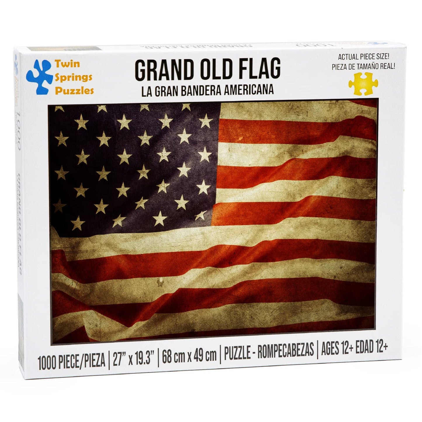 Twin Spring Goods 1000 Piece Jigsaw Puzzle, Grand Old Flag, 1,000 pcs