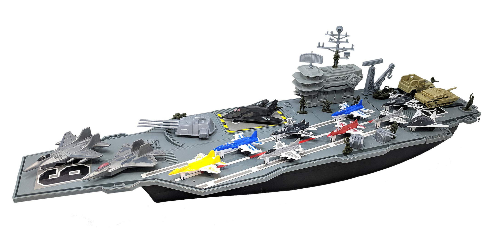 Toy Essentials 27 Inch Aircraft Carrier with Fighter Jets Vehicles