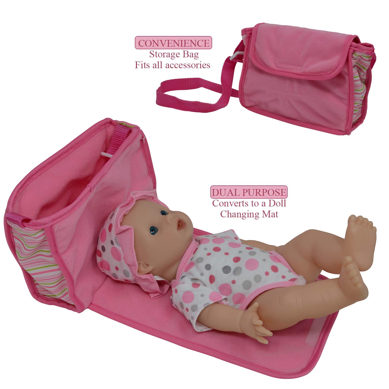 Drink and Wet Potty Training Baby Doll posable Dolls with Pacifier, Bottle, and Diapers - Helps Toilet Training for Kids (caucasian)