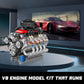 Mould King 10171 V8 Engine Building Blocks Sets, V8 Engine Model kit That Run, Build Your Own STEM Model Engine, 8-Cylinder Car Engine Building