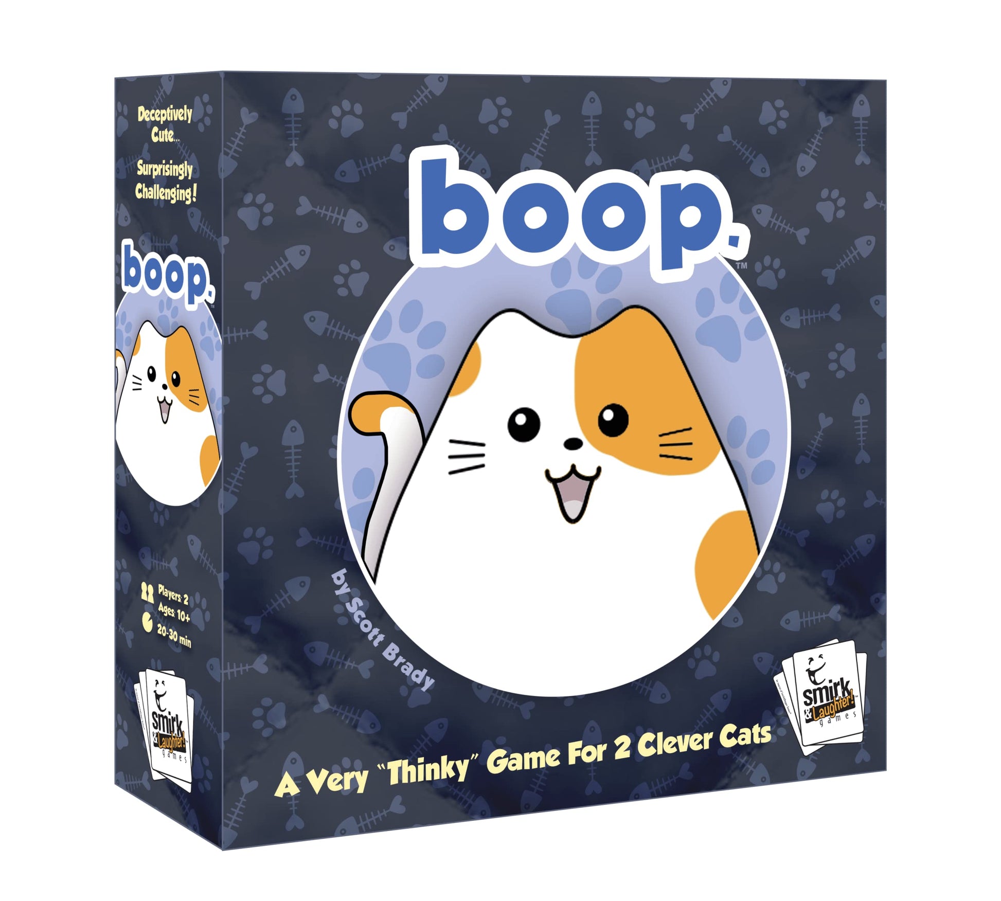 BOOP by Smirk and Dagger | Adorable 2 Player Cat and Kitten Strategy Game with 32 Wooden Pieces | Fast Tactical Puzzle Gameplay for Families Couples