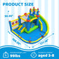 SunSwell Inflatable Water Slide for Kids Backyard with 450W Blower, Jumping Castle with Water Slide, Water Park Bounce House for Indoor and Outdoor