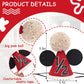 DSAANE Mouse 1/2 Birthday Hat - Mouse Half Way To One Party Decorations,Mouse Ears Cake Smash Hat,Red Black Mouse Party Hat,6 Months Birthday Photo