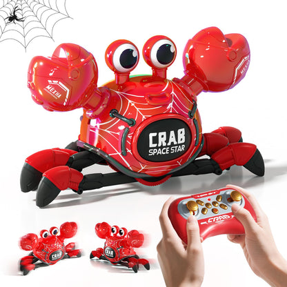 Remote Control Robot Crab Toy, Rechargeable With LED Lights And Music, Fast Crawling 360-Degree Stunt Rotation, 2.4GHz RC Robot Toys, 3 4 5 6 7 8 9 10