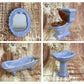 Dollhouse Furniture Miniature Bathroom Set Purple Bathroom Accessories 4PCS-1:12 Scale (Violet)