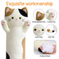 JEROKUMI Calico Cat Long Plush Pillow - 22" Soft Cat Body Pillow, Cuddly Stuffed Animal Plushie, Cute Plushies Kawaii Birthday Gift for Cat Lovers