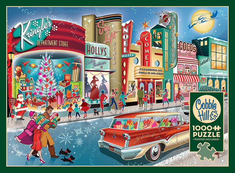 Cobble Hill 1000 Piece Puzzle - Vintage Main Street - Sample Poster Included