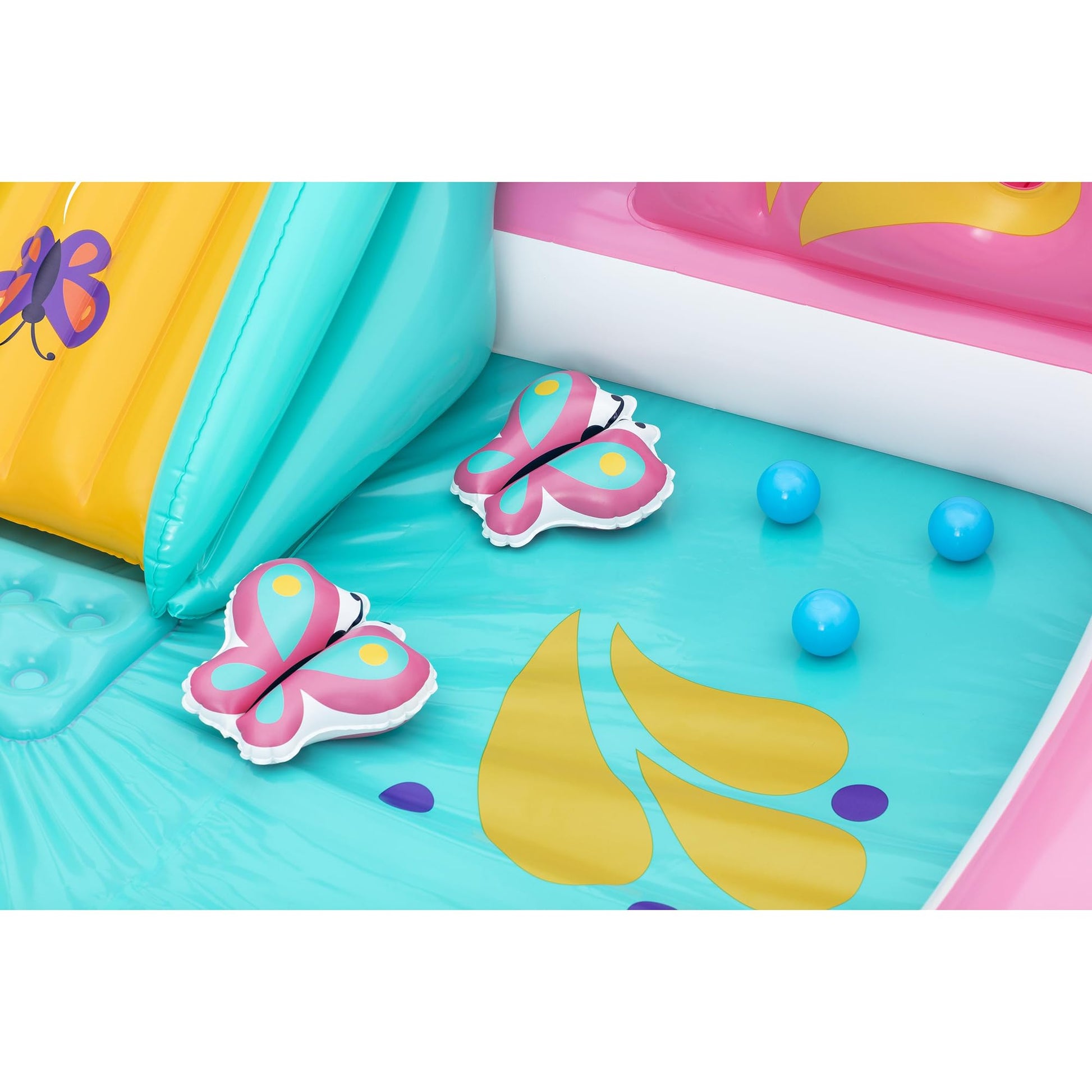 H2OGO! Inflatable Water Play Center & Pool - Butterfly Wonder - 71x71x46”, Slide, Sprinkler Arch, Catch Game, Splash & Wade, Outdoor, Toddlers-Kids 2+