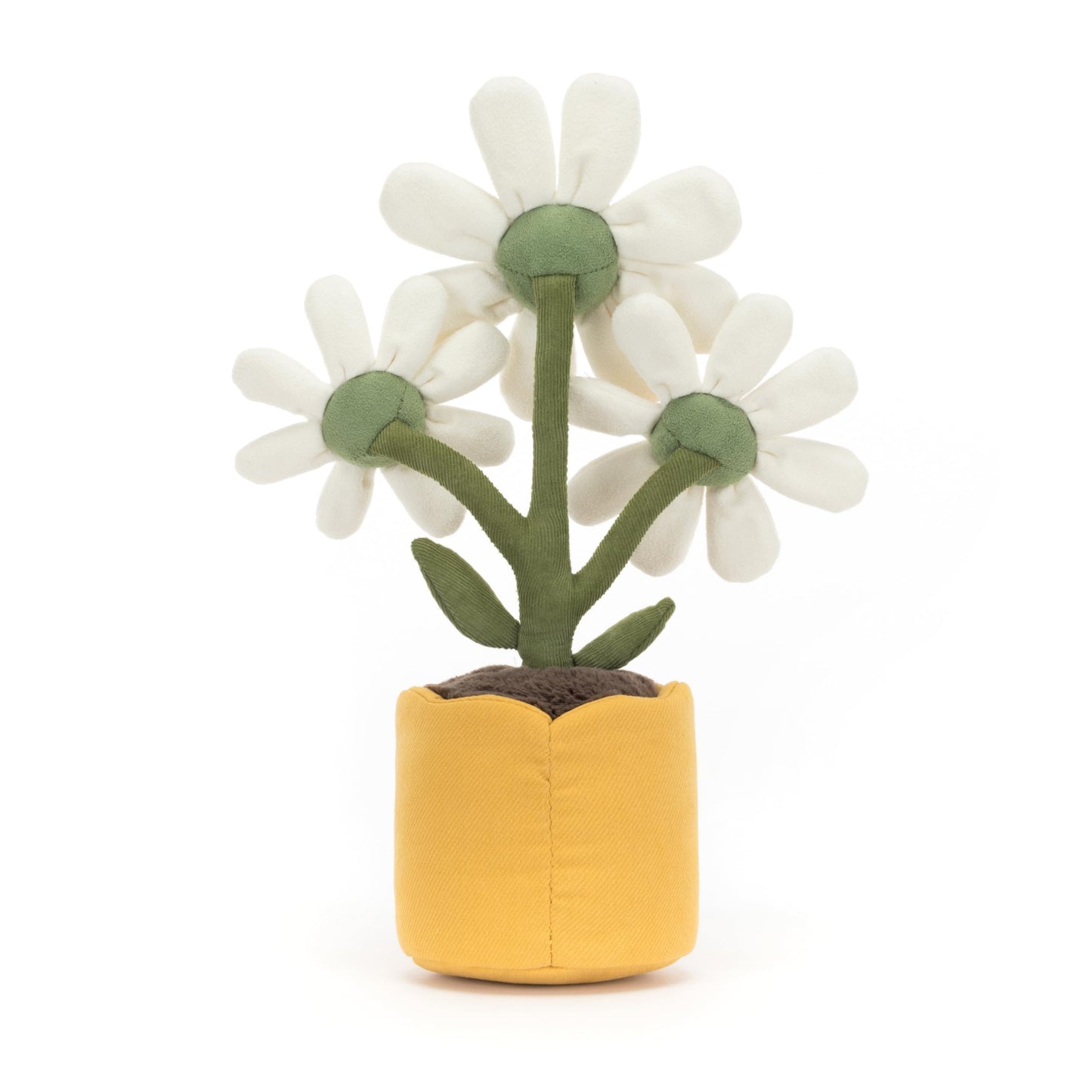 Jellycat Amuseables Daisy Pot Stuffed Toy, 13.5 inches - Plant & Flower Plush - Fun Décor & Gift