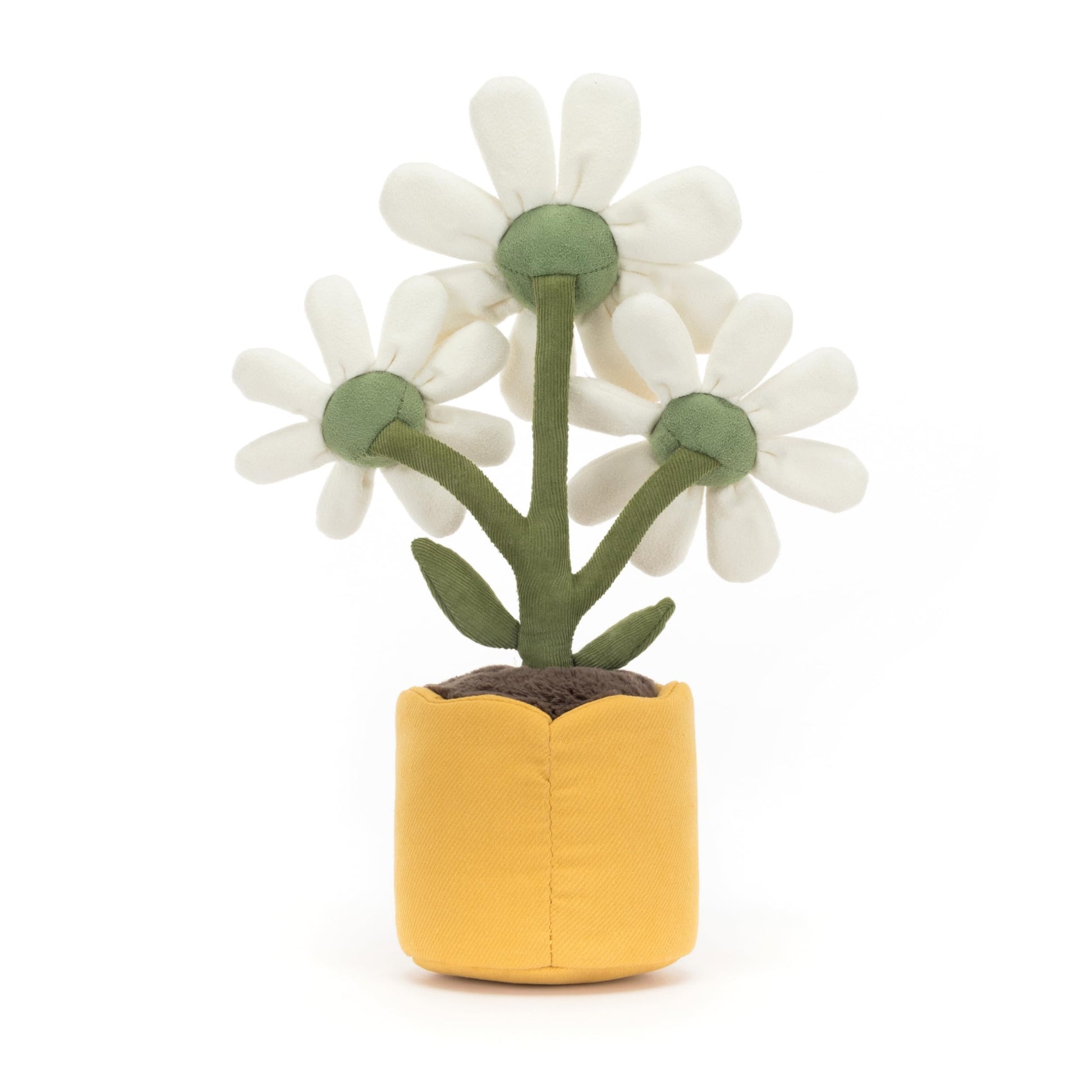 Jellycat Amuseables Daisy Pot Stuffed Toy, 13.5 inches - Plant & Flower Plush - Fun Décor & Gift