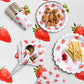 Lecferrarc 2 Pcs Strawberry Tablecloth Strawberry Plastic Table Covers 87 x 51 Inches Tablecovers for Birthday Party Supplies