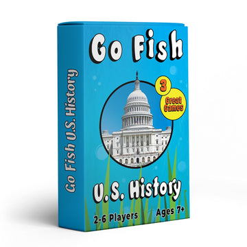 KosoGames Go Fish U.S. History - Combines Classic Go Fish with American History. Kids Collect The top 4 Presidents, Artists, Sports Legends, etc. Ages