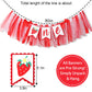 Strawberry One High Chair Banner - First Birthday Decorations, Sweet One High Chair Decorations, Berry 1st Birthday Photo Prop