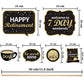 Boao 24 Pcs Retirement Party Decoration Set Retirement Table Decorations Golden Centerpiece Sticks Glitter Centerpieces for Tables Superannuation