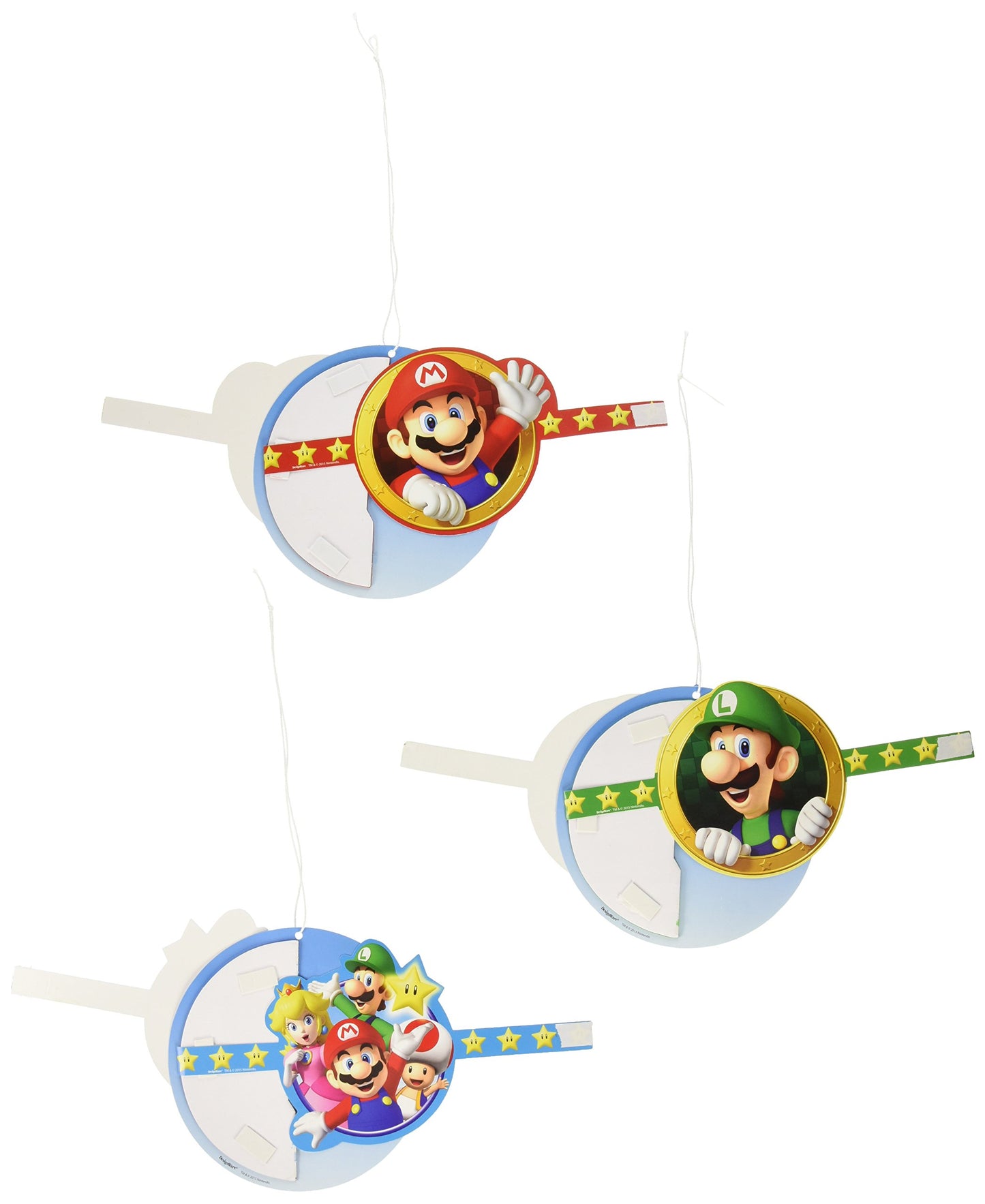 Amscan 291554 Super Mario Brothers™ Honeycomb Decorations, 3 pcs, Party Favor