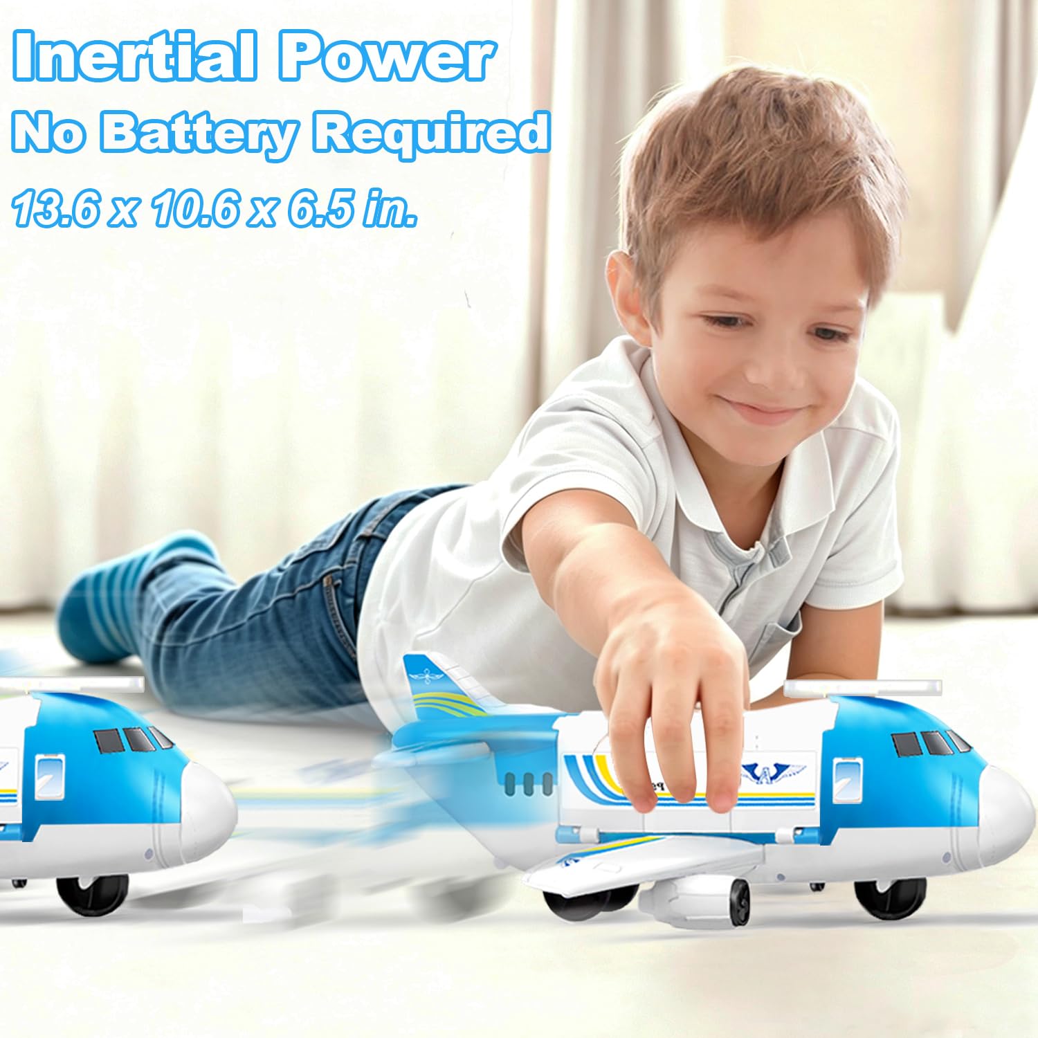 Airplane Toy, Airplane Toys for 3 Years Old, Airplane for Toddlers, Toys for 3+ Year Old Boys, Toy Airplane for Boys Age 4-7, 3+ 4 5, Aeroplane Toy