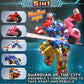 Wenbeier 5 in 1 Car Robot Toys for Kids Vehicles Action Figure Deformation Toys Include Go Kart Motorcycle Airplane Tank- STEM Educational Toy