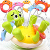 Sizobi Baby Bath Toys, Rechargeable Turtle Bath Toy Sprinkler for Toddler with 5 Rings, Bathtub Fountain Spray Toy,Pool Water Bath Toys for Kids Ages