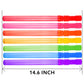 Big Bubble Wand Set, 14 Count 7 Color Outdoor Party Favor Summer Yard Game