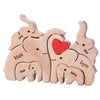Customized Wooden Elephant Puzzle with 2-8 Family Name -Personalized Family Name Puzzle- Wooden Decor for Christmas Birthday Gifts for Mom Dad (6