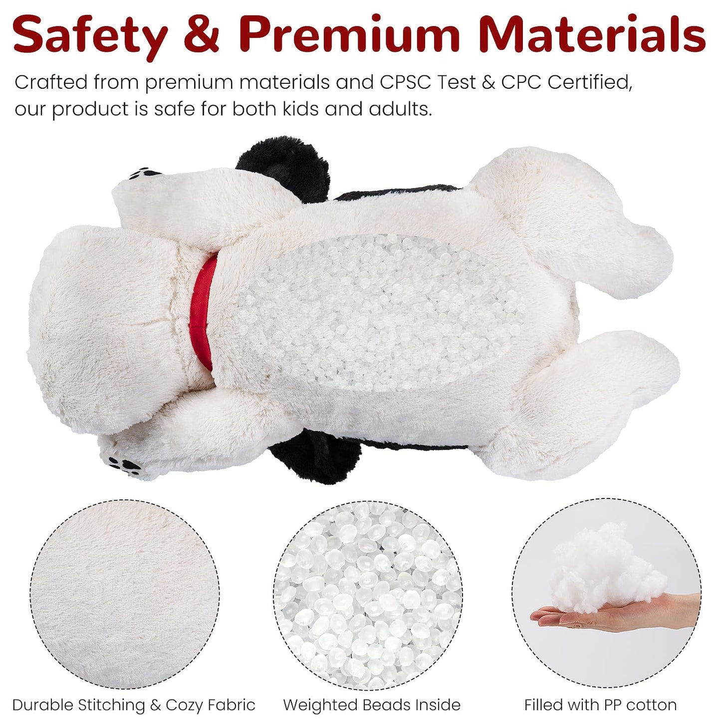 meowtastic Dog Weighted Stuffed Animals, Plush Pillow for Kids