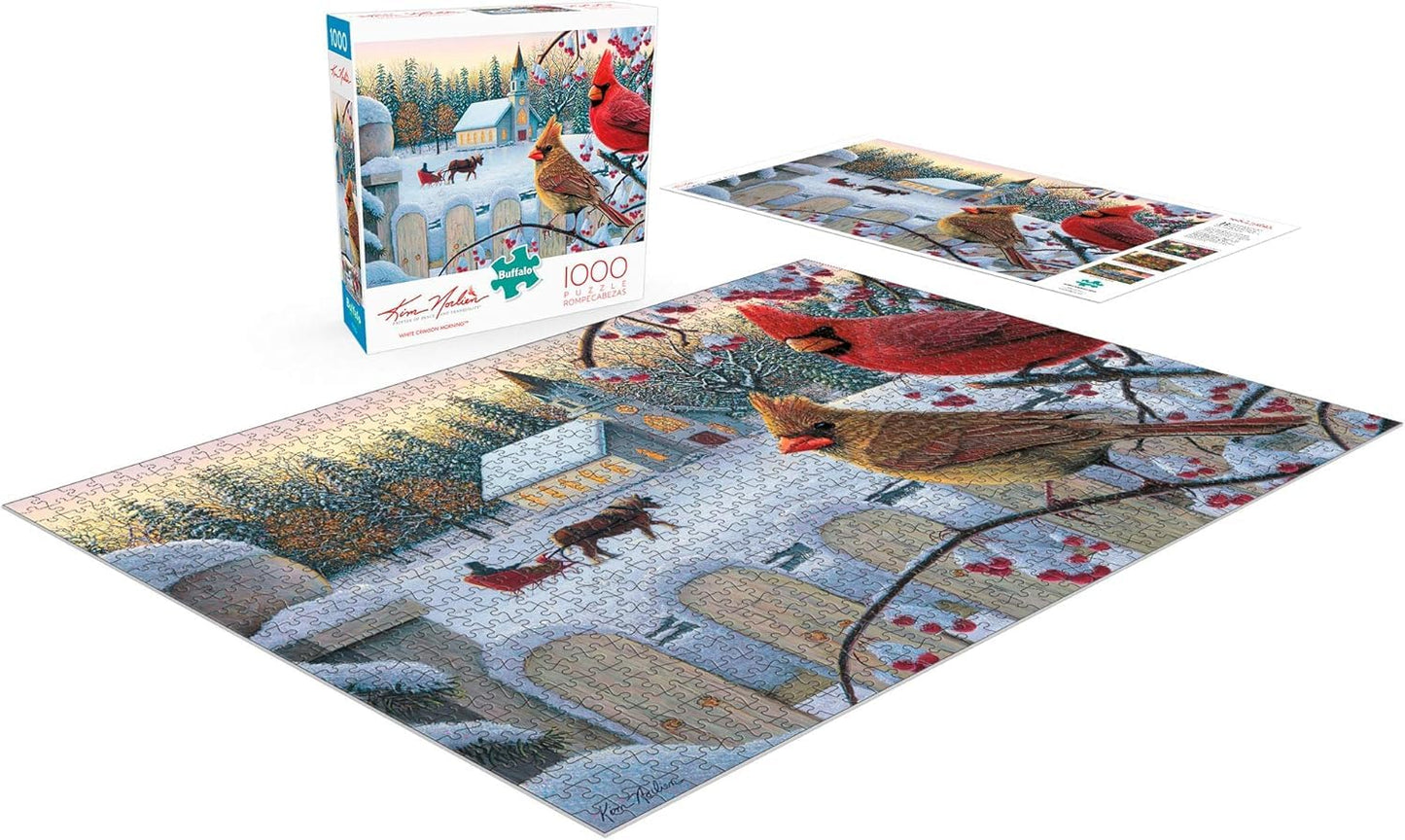 Buffalo Games - White Crimson Morning - 1000 Piece Jigsaw Puzzle for Adults