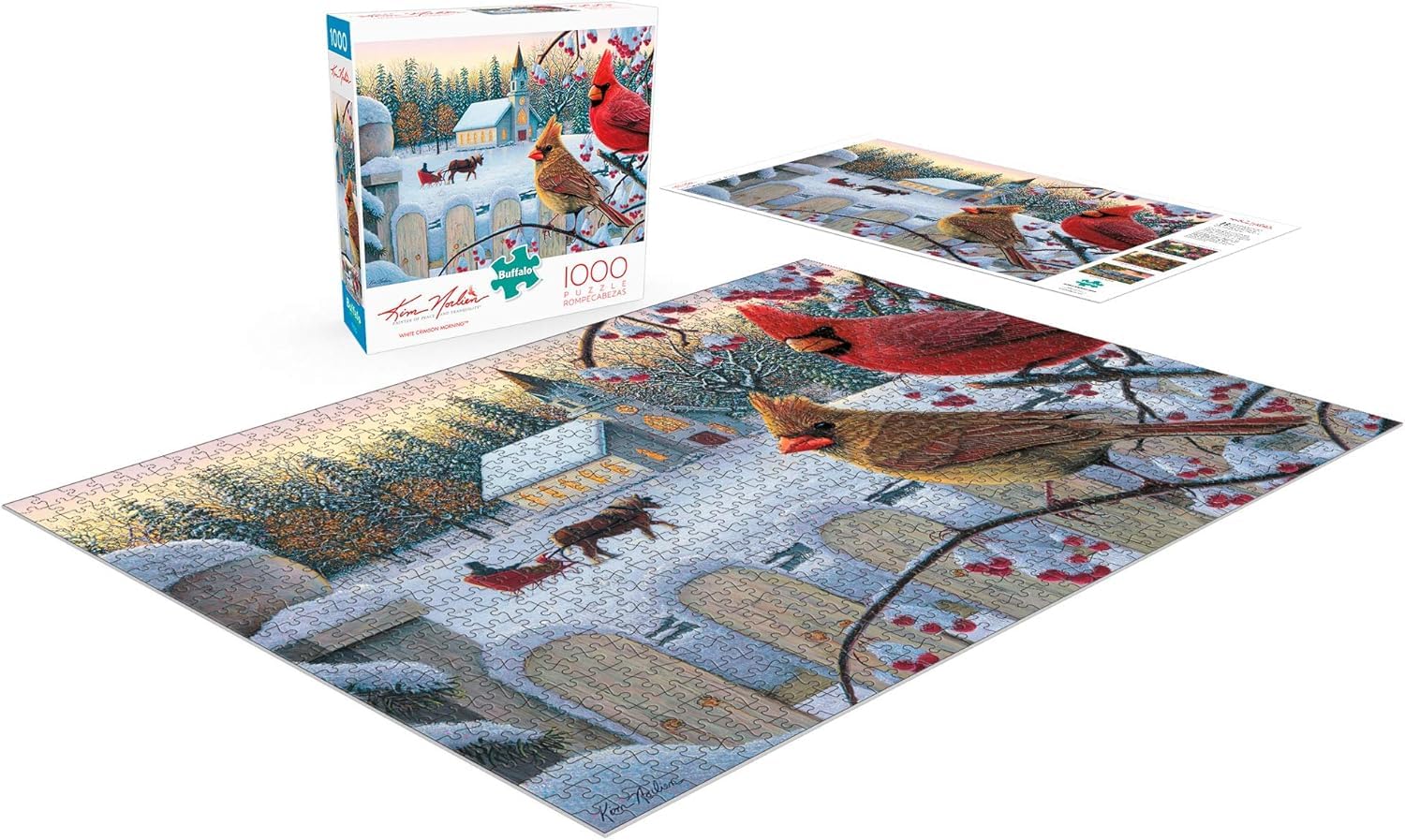 Buffalo Games - White Crimson Morning - 1000 Piece Jigsaw Puzzle for Adults