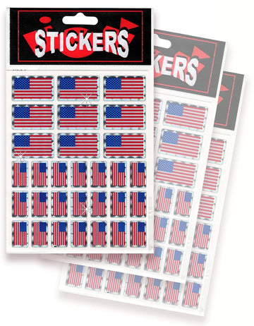 AoneFun 12 Sheets - 360 USA Flag Stickers - Patriotic Stickers - Bulk Value Pack