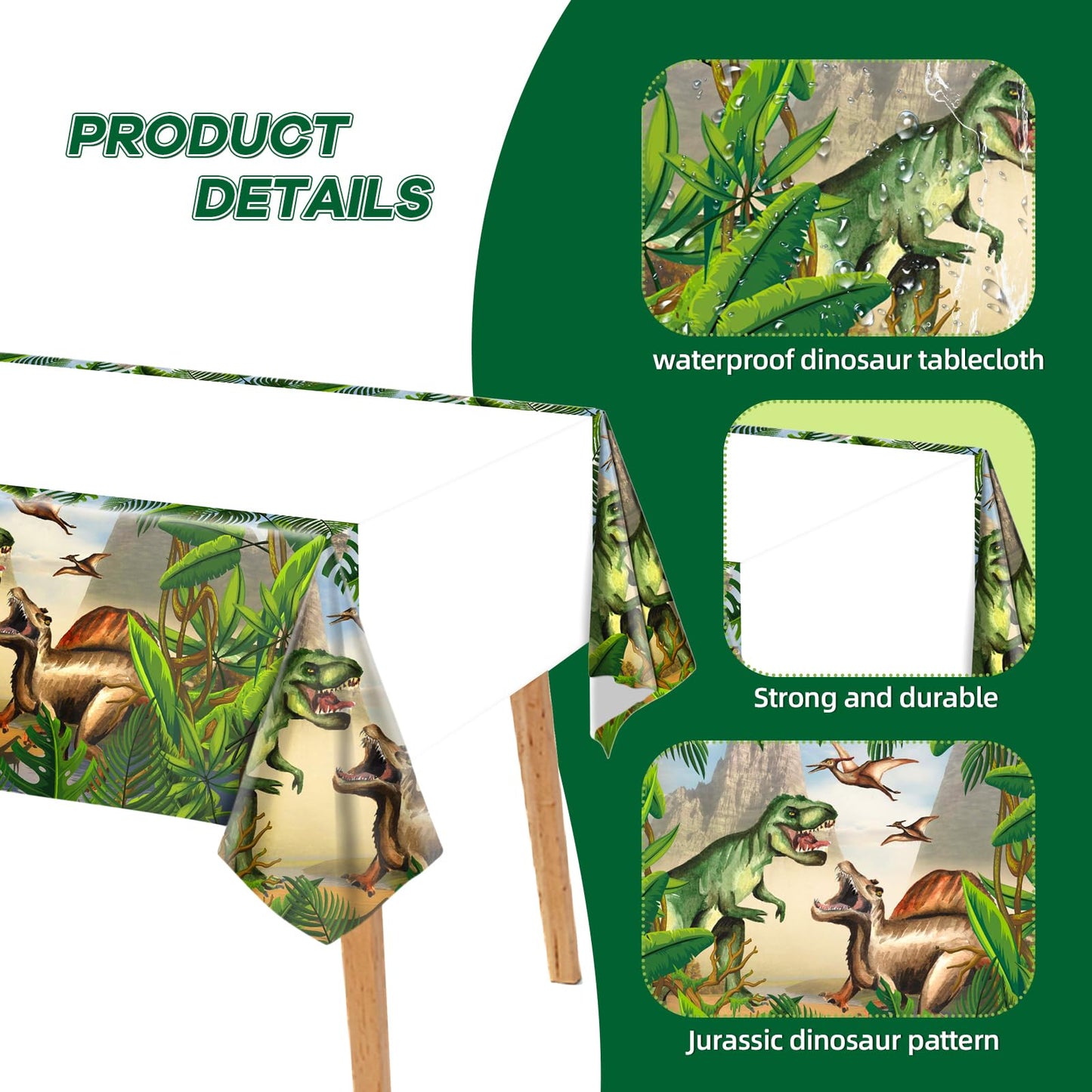 Dinosaur Theme Birthday Party Supplies Dinosaur Party Decoration Includes Plates Napkins Cups Forks Dino Banner Tablecloths Tableware for Birthday