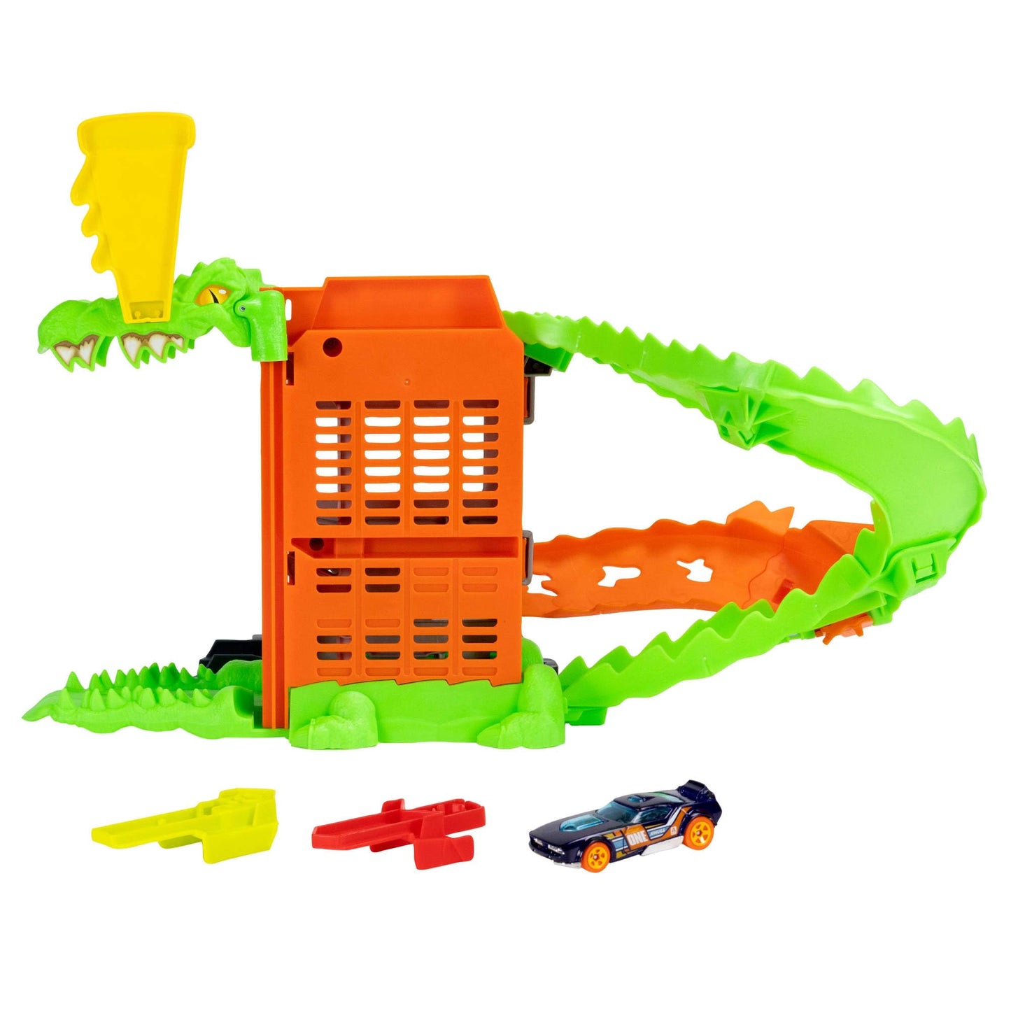 Hot Wheels Croc Pizza Attack Playset & 1:64 Scale Toy Car