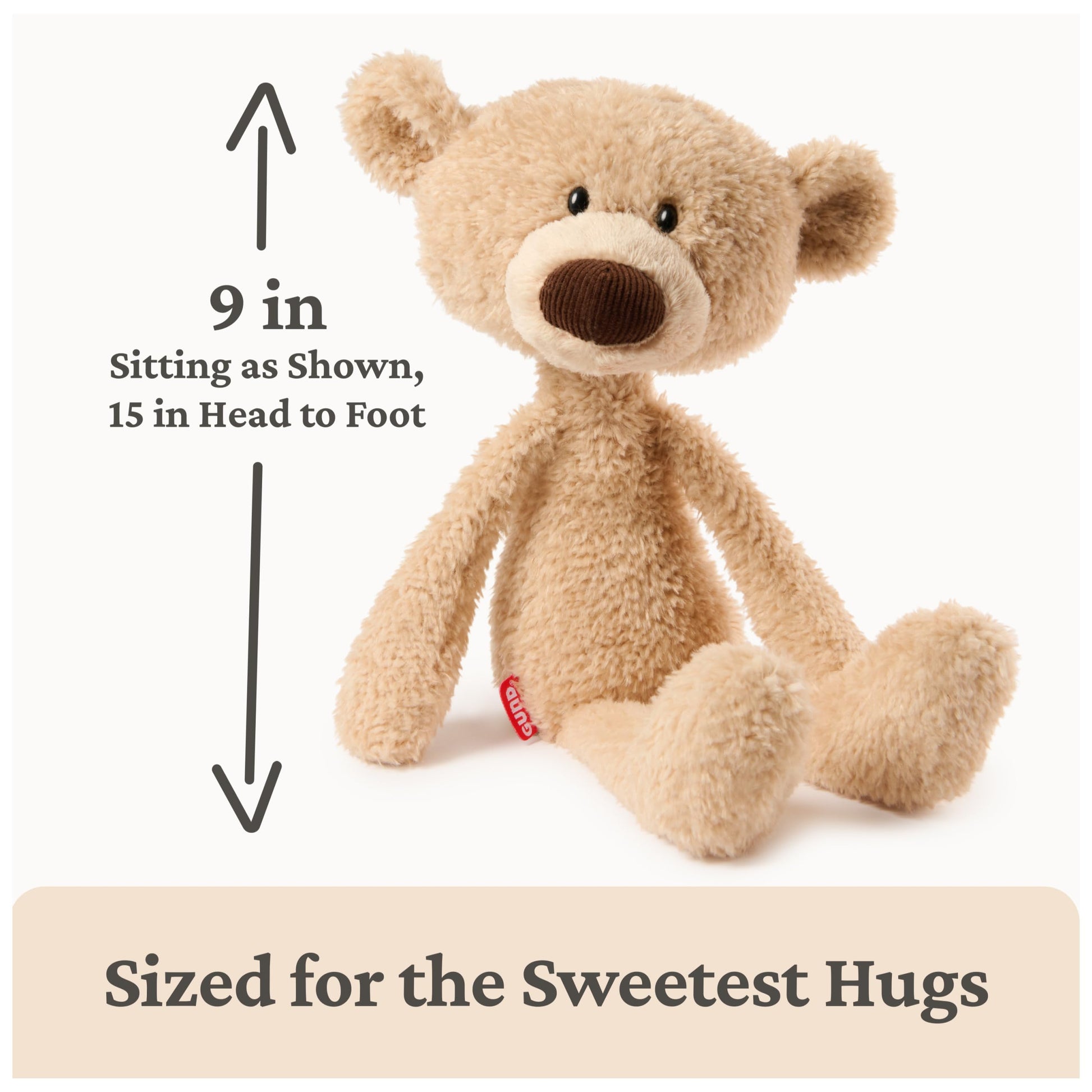 GUND Forever Friends Toothpick 15-Inch Teddy Bear Plush Toy, Ages 0+
