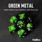 FanRoll 16mm Metal Polyhedral DND Dice Set: Green, Role Playing Game Dice for Dungeons and Dragons