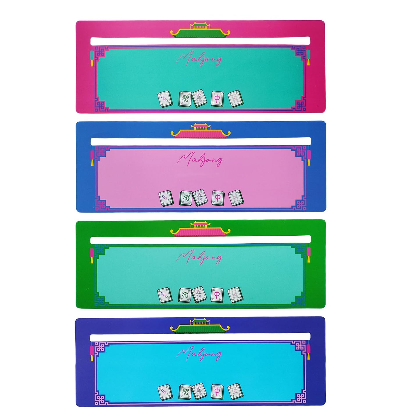 SZFHUMFT 4 Pcs Mahjong Line Finder - Suitable for Beginners and Experienced Players, Mahjong Line Reader, Ideal Gifts for Mahjog Lovers (Multicolor)