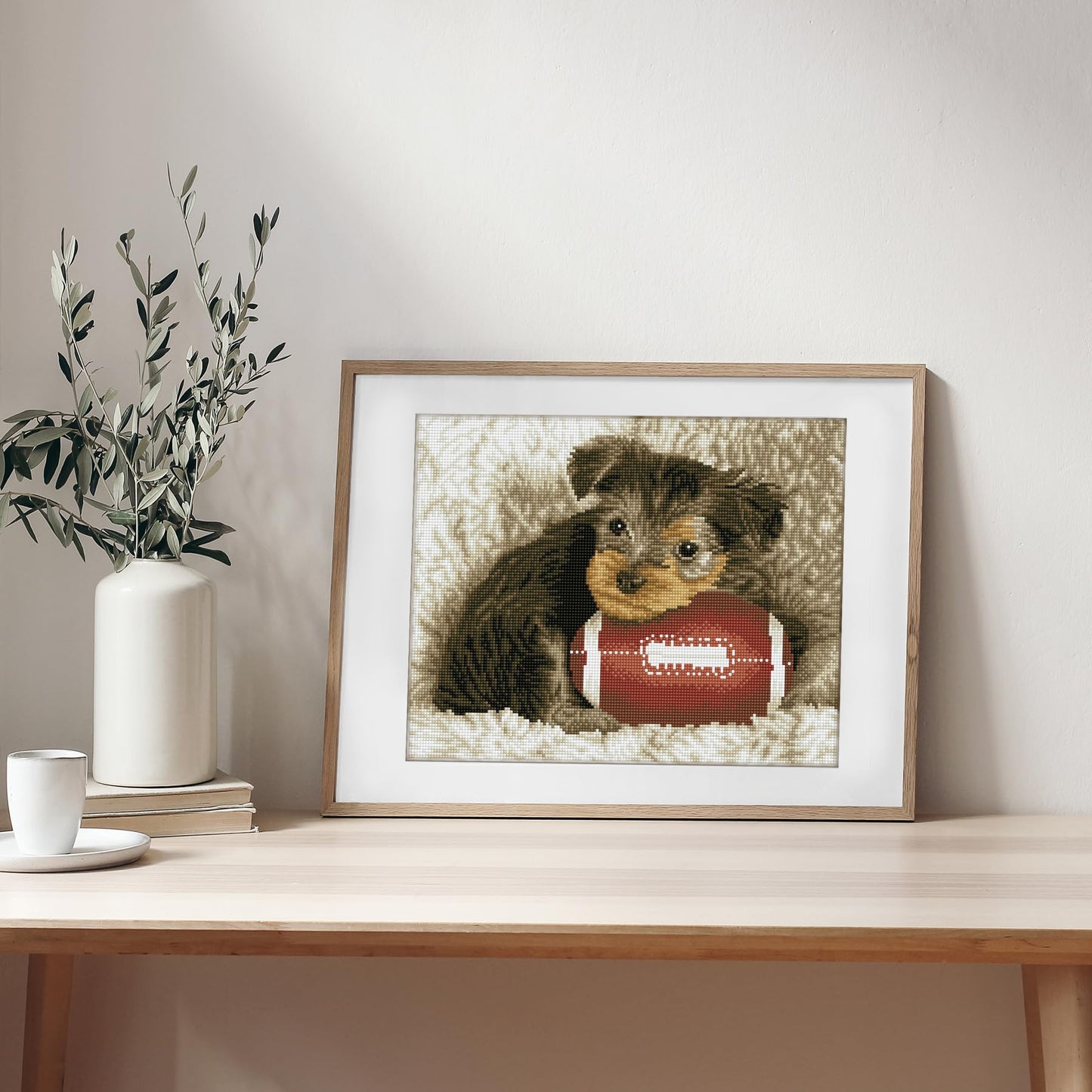 DIAMOND DOTZ Footy Pup Diamond Painting Kits for Adults - Diamond Art Kits a Relaxing Creative Craft Kit with Dotz Gems 12.2x16.1