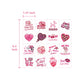 256PCS+ Galentine’s Day Glitter Tattoos Party Favors - Heart Girl Love Valentines Stickers V-Day Supplies Decorations