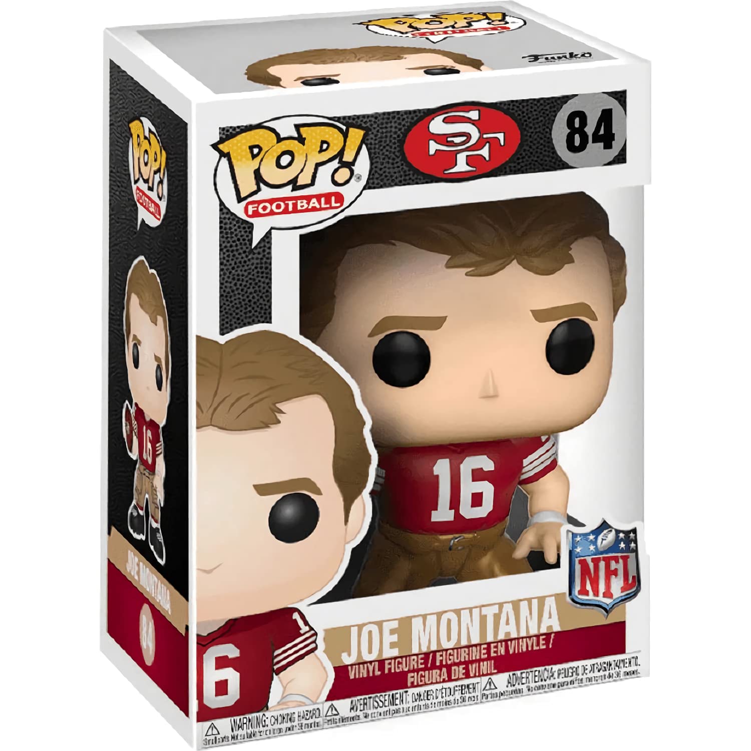 J o e Monta n a [49e r s H o m e ]: Fun ko P o p ! Football Vinyl Figurine Bundle with 1 Compatible 'ToysDiva' Graphic Protector (084-20202 - B)