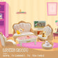 36Pcs Dollhouse Furniture Set,Miniature 1:12 Scale Dolls House Accessories with Cat,Dog,Kitchen, Dining Room, Living Room,Bedroom for Playhouse