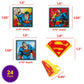 24 Superman Cupcake Rings, Superhero DC Cupcake Decorations, Food Safe Cake Toppers - 24 Pack