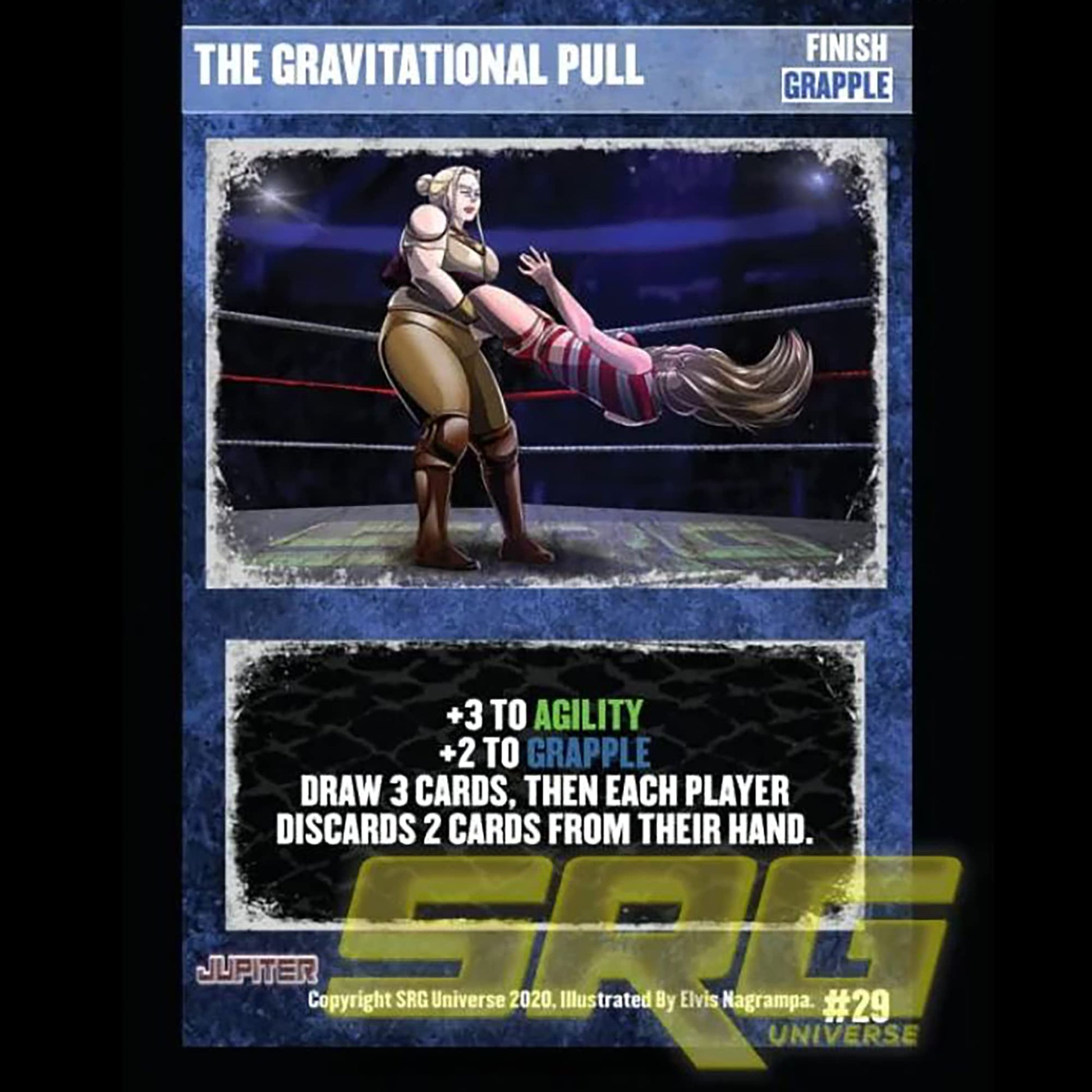 GTS Distribution Supershow Cosmic Crusader: Jupiter - Wrestling Card and Dice Game. SRG Structure Deck. Ages 12+, 2-6 Players, 10 Min Game Play