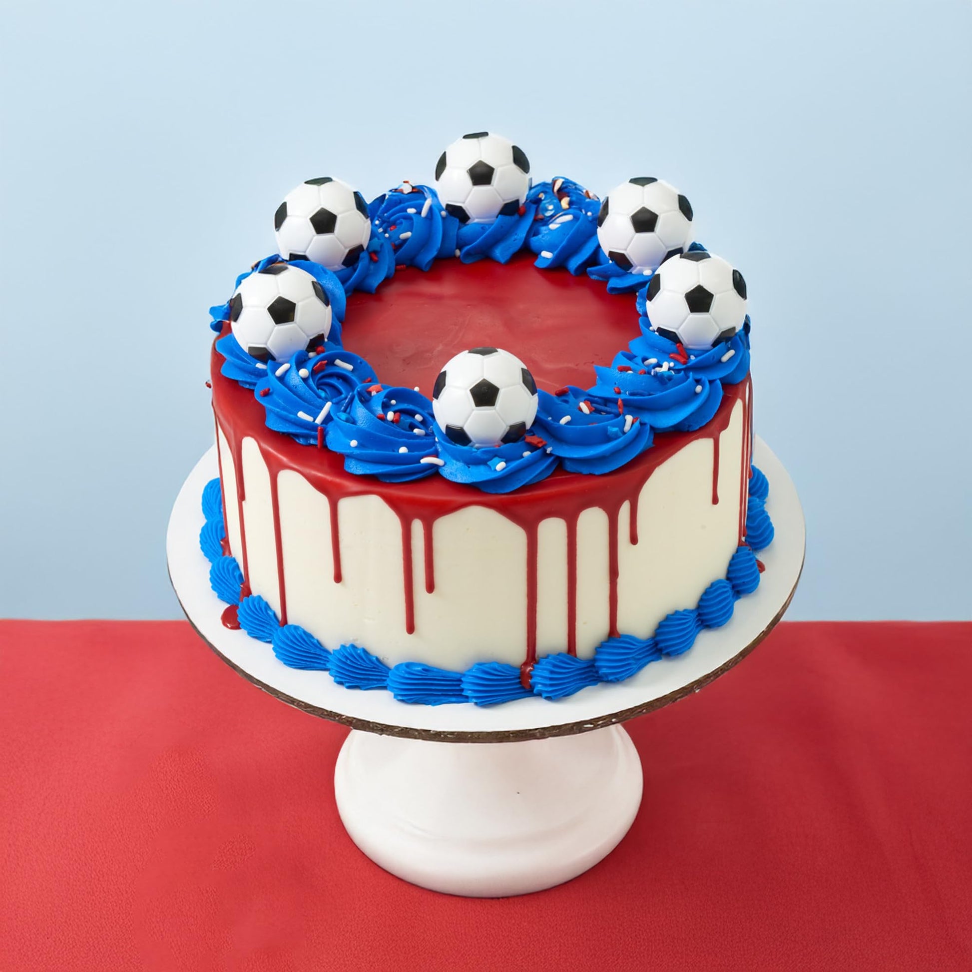 DecoPac Soccer Rings, Cupcake Decorations, Soccer Ball Cupcake Toppers, Food Safe Cake Topper - 24 Pack