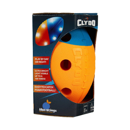 Blue Orange Clydo- The Incredible 24 Hour Football for Kids Age 8 Years and Up- Lights up!