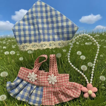 Cute Clothing Set, Suitable for 17cm Cute Clothing Set, Including high-end Fashionable Dresses and Headscarf Accessories, Headscarf+Clothing