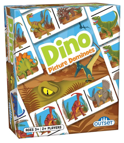 Picture Dominoes: Dinosaur Themed Matching Game for prechoolers - Contains 36 Dominoes - for 2 or More Players Ages 3 and up by Outset