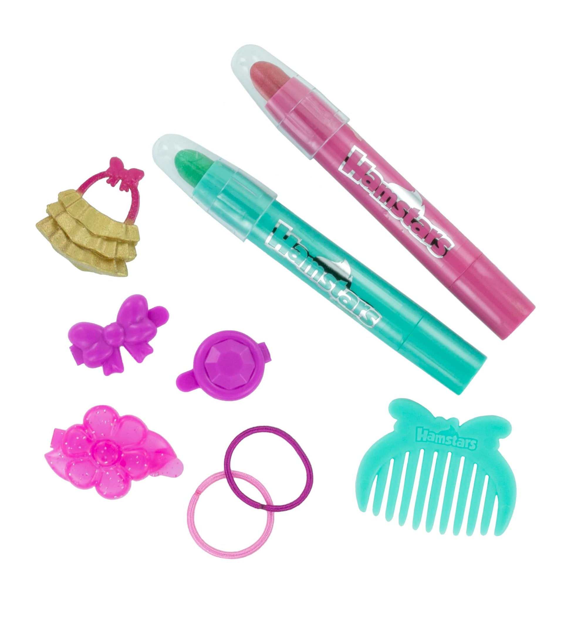 Hamstars - Monica - Includes (2) Hair Chalks and Accessories - Adjustable Hair Length - Secret Tattoo That Appears in Sunlight - Ages (3+)
