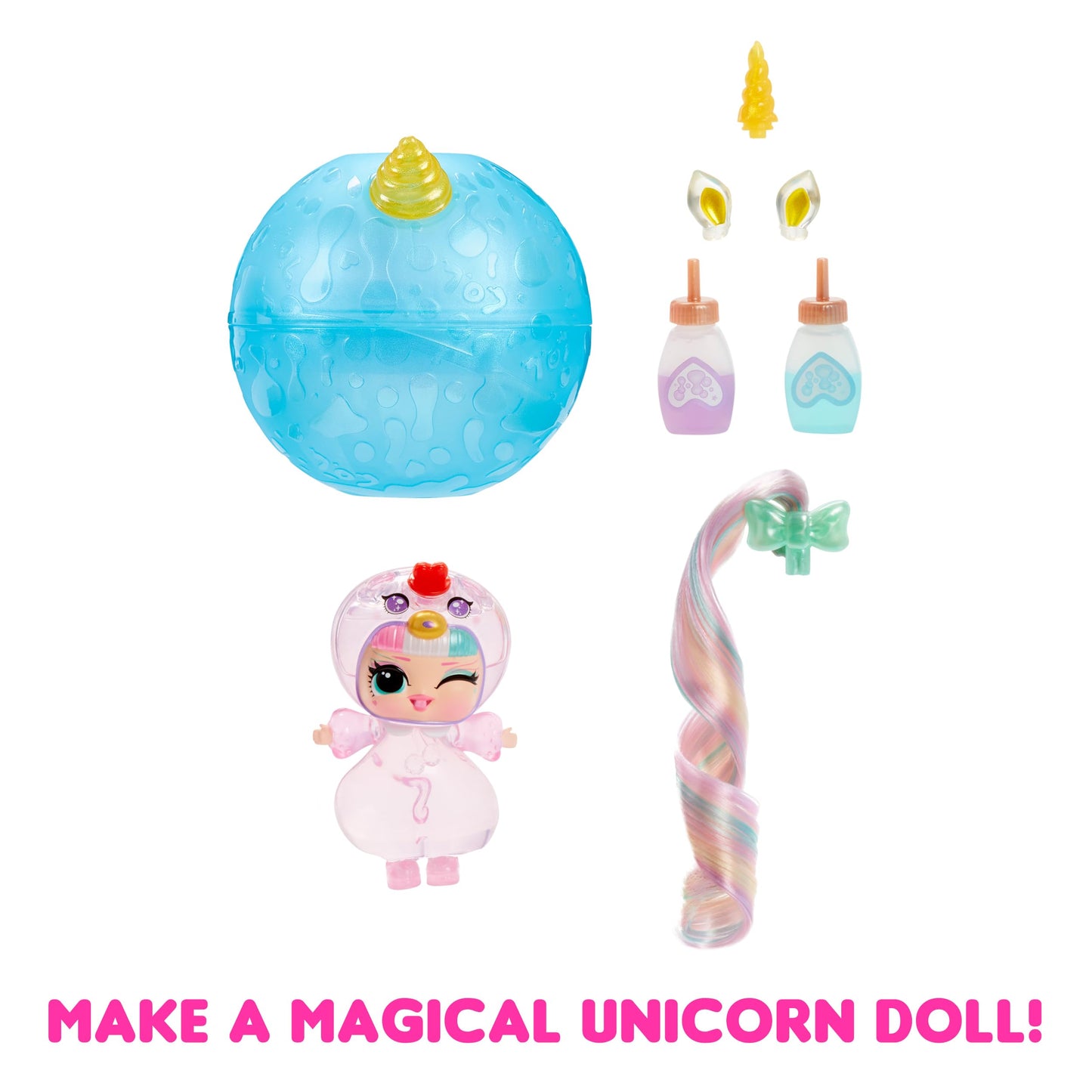 LOL Surprise Tots Just Add Water 3-Pack with 3 Make-Your-Own Fantasy Dolls and 25+ Surprises to UNbox Including Mermaid, Fairy, and Unicorn Dolls and