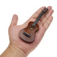 Dselvgvu Wooden Miniature Ukulele with Stand and Case Mini Musical Instrument Ukulele Replica Collectible Figurines Model Home Decoration Display